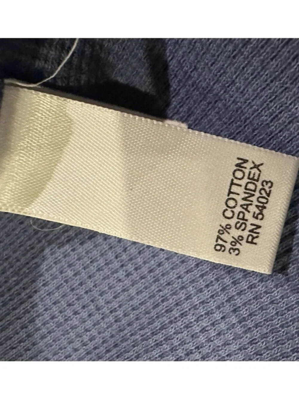 Banana Republic Thermal Shirt Mens Small Blue Long Sleeve Ribbed Waffle Knit